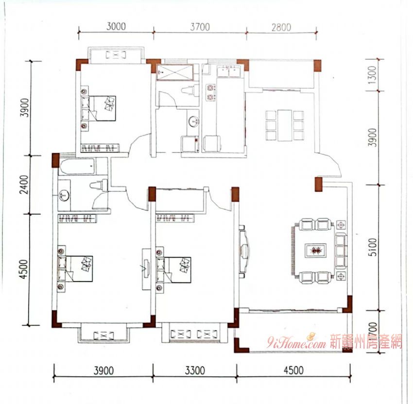 水韻嘉城A區(qū)127平米3室2廳2衛(wèi)出售_房源展示圖5_新贛州房產(chǎn)網(wǎng)
