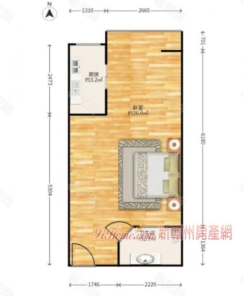 金洲城43平米1室1廳1衛(wèi)出售_房源展示圖5_新贛州房產(chǎn)網(wǎng)